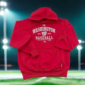 Official MLB Washington Nationals Scuba Therma Base Long Sleeve Pullover Hoodie